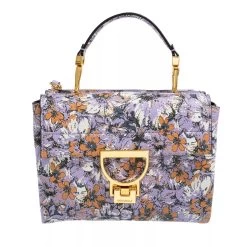 Coccinelle Arlettis Flower Print Multi Lavender Satchel