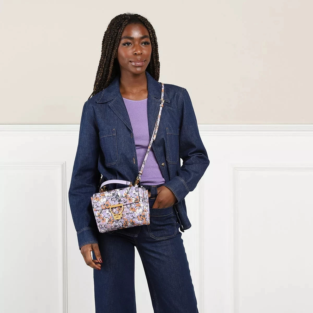 Coccinelle Arlettis Flower Print Multi Lavender Satchel â Bild 2