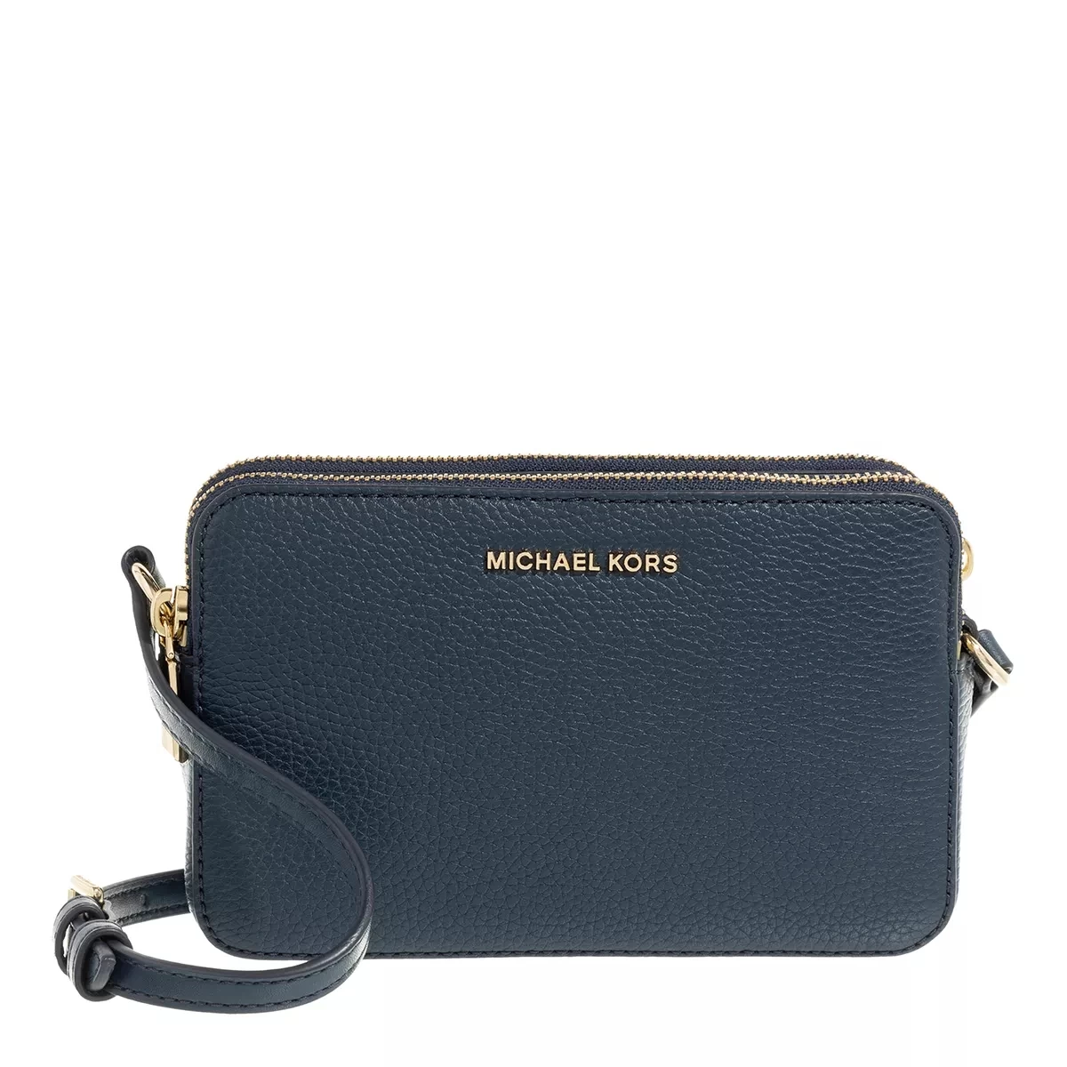 MICHAEL Michael Kors Jet Set Small Double Zip Camera Crossbody Navy Camera Bag
