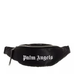 Palm Angels Nylon Fannypack Black White Crossbody Bag