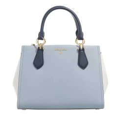 MICHAEL Michael Kors Medium Satchel Navy White Satchel