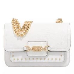 MICHAEL Michael Kors Heather Large Shoulder Optic White Crossbody Bag