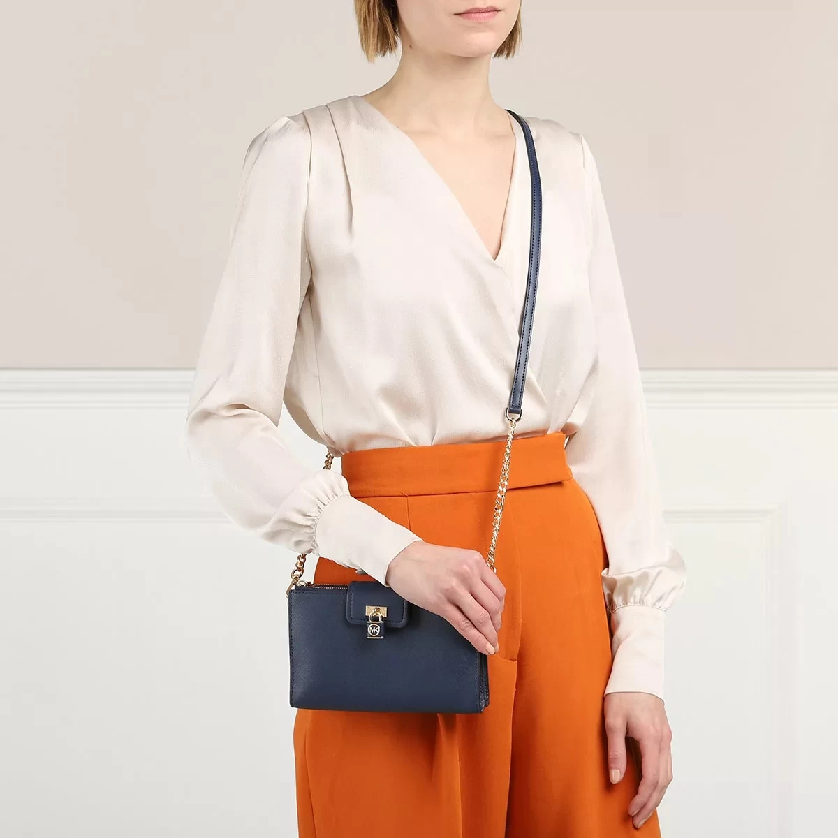 MICHAEL Michael Kors Ruby Small Doublezip Crossbody Navy Crossbody Bag – Bild 2