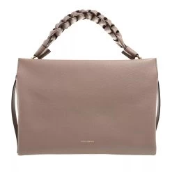 Coccinelle Boheme Grana Double Warm Taupe Coffee Crossbody Bag