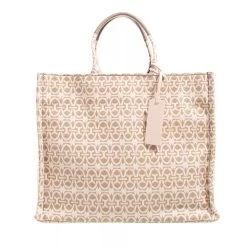Coccinelle Never Without Bag Monogram Multi Nature Warm Taupe Tote