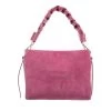 Coccinelle Boheme Suede Bimaterial Pulp Pink Crossbody Bag