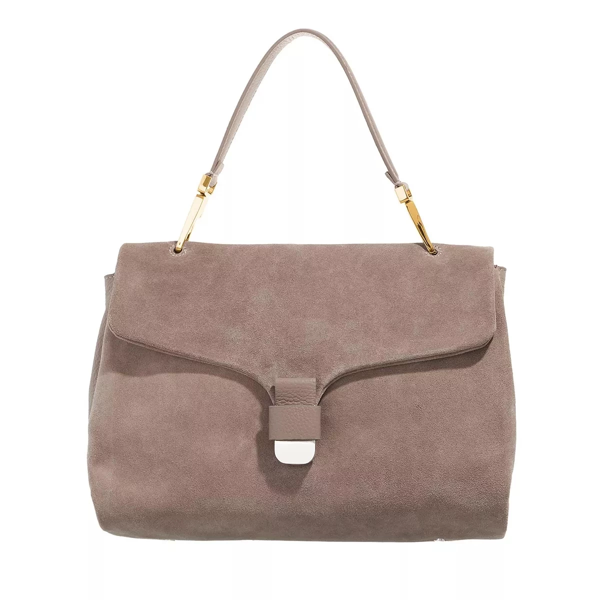 Coccinelle Ofirenze Suede Warm Taupe Satchel