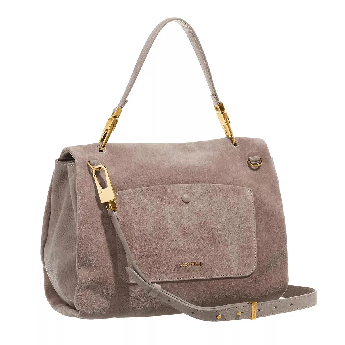 Coccinelle Ofirenze Suede Warm Taupe Satchel – Bild 4