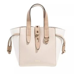 Furla Net Mini Tote - Vitello St.Eracle Colorblock Fullmoon/ Marshmallow/ Greige Tote