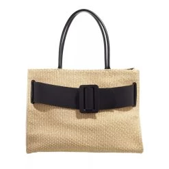 Bobby Co Soft Canvas Natural Black Shopper