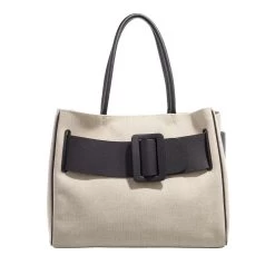 Bobby Soft Natural Canvas Natural Black Shopper