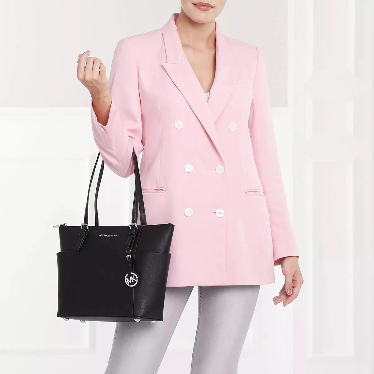 MICHAEL Michael Kors Ew Tz Tote Black Shopper – Bild 2