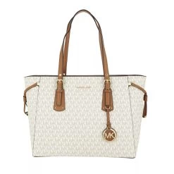 MICHAEL Michael Kors Voyager Medium Multifunction Top-Zip Tote Vanilla Tote