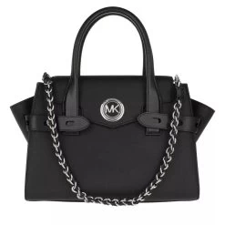 MICHAEL Michael Kors Small Flap Satchel Black Tote