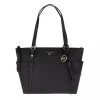 MICHAEL Michael Kors Sullivan Medium Top-Zip Tote Black Tote