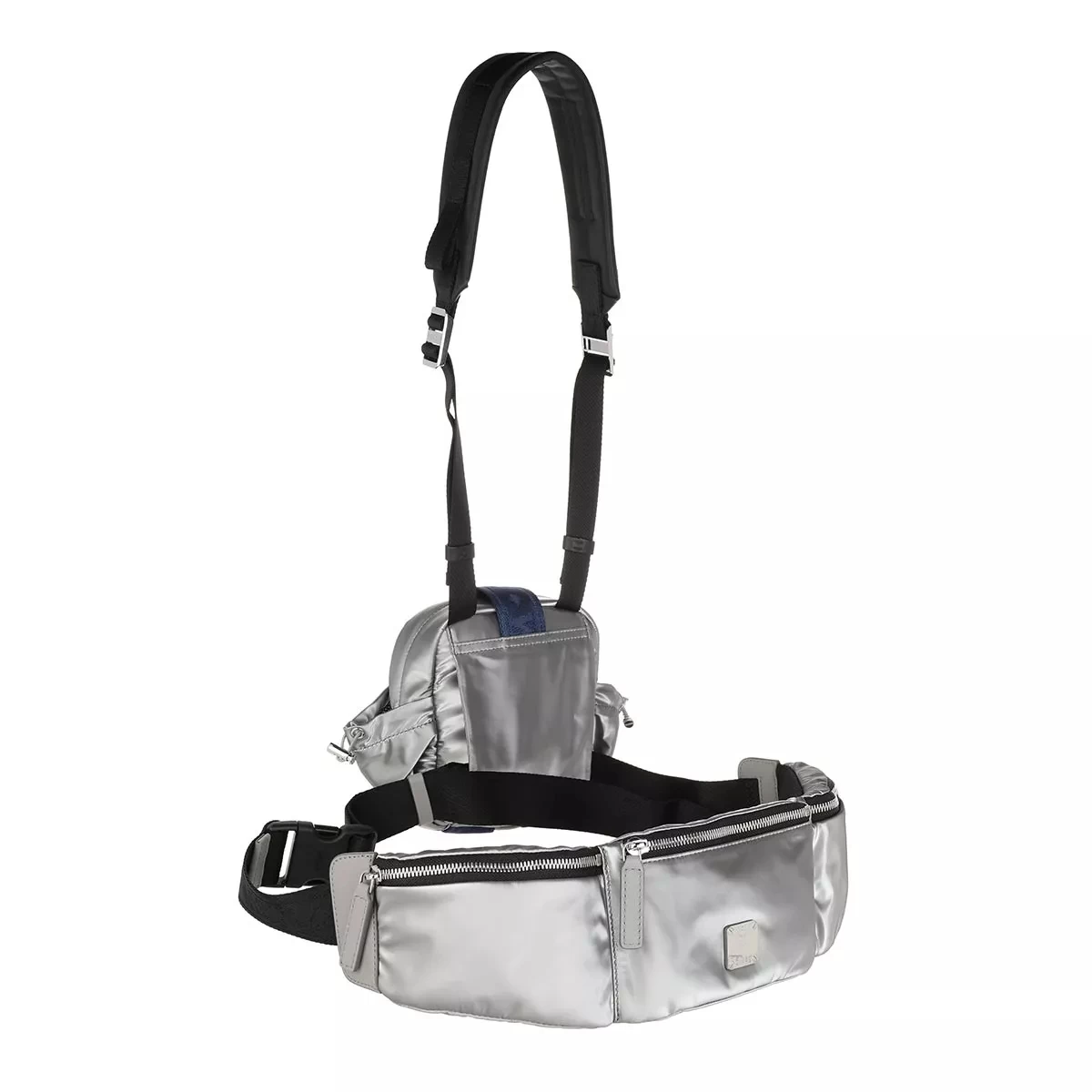 MCM Jemison Crossbody Mini Metallic Silver Crossbody Bag – Bild 4
