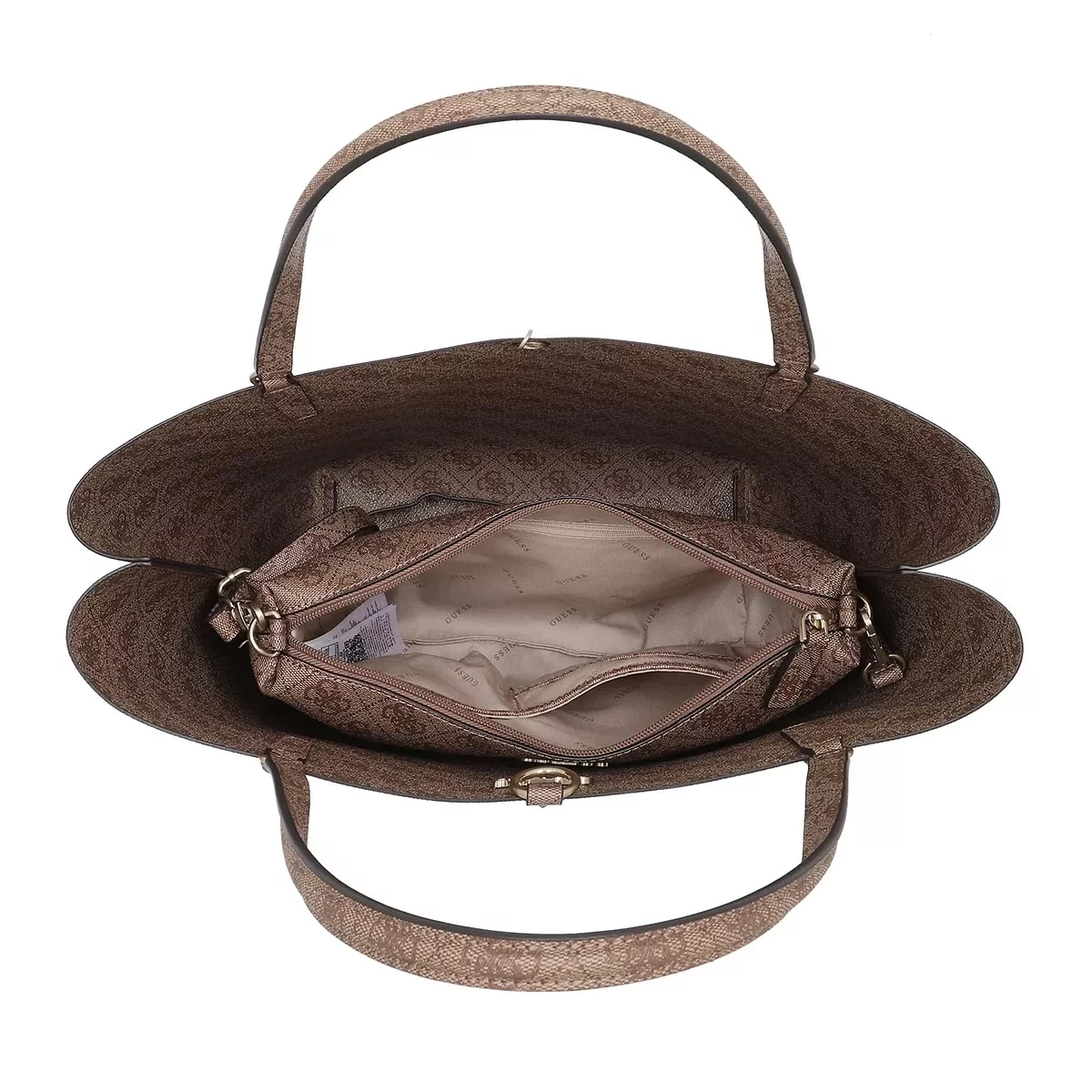 Guess Alby Toggle Tote Latte Logo Shopper – Bild 7