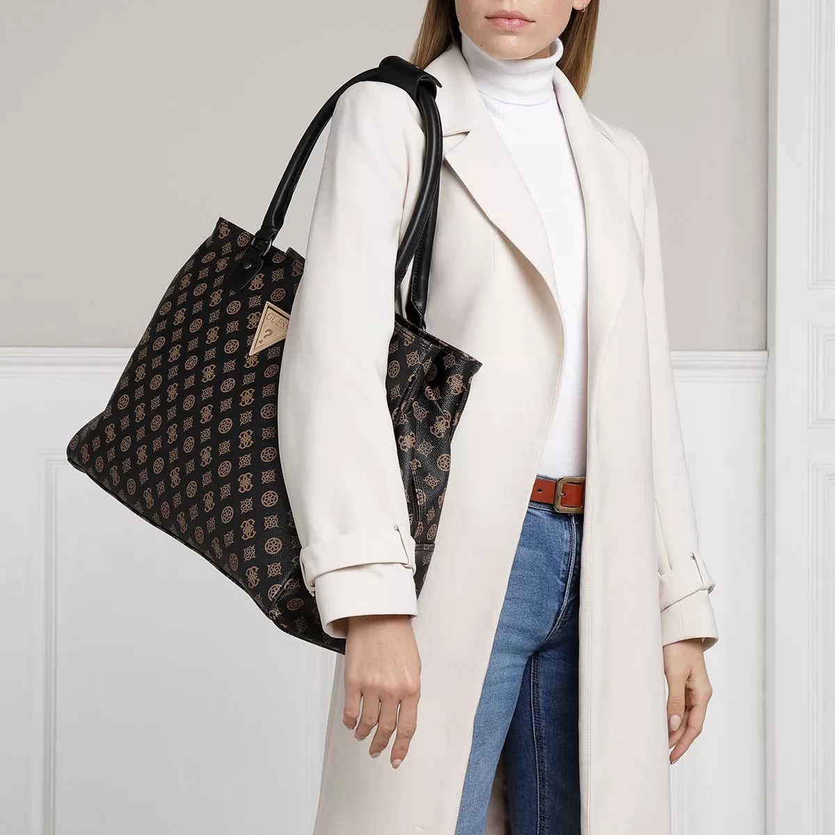 Guess Wilder Shopper Tote Brown Shopper – Bild 2