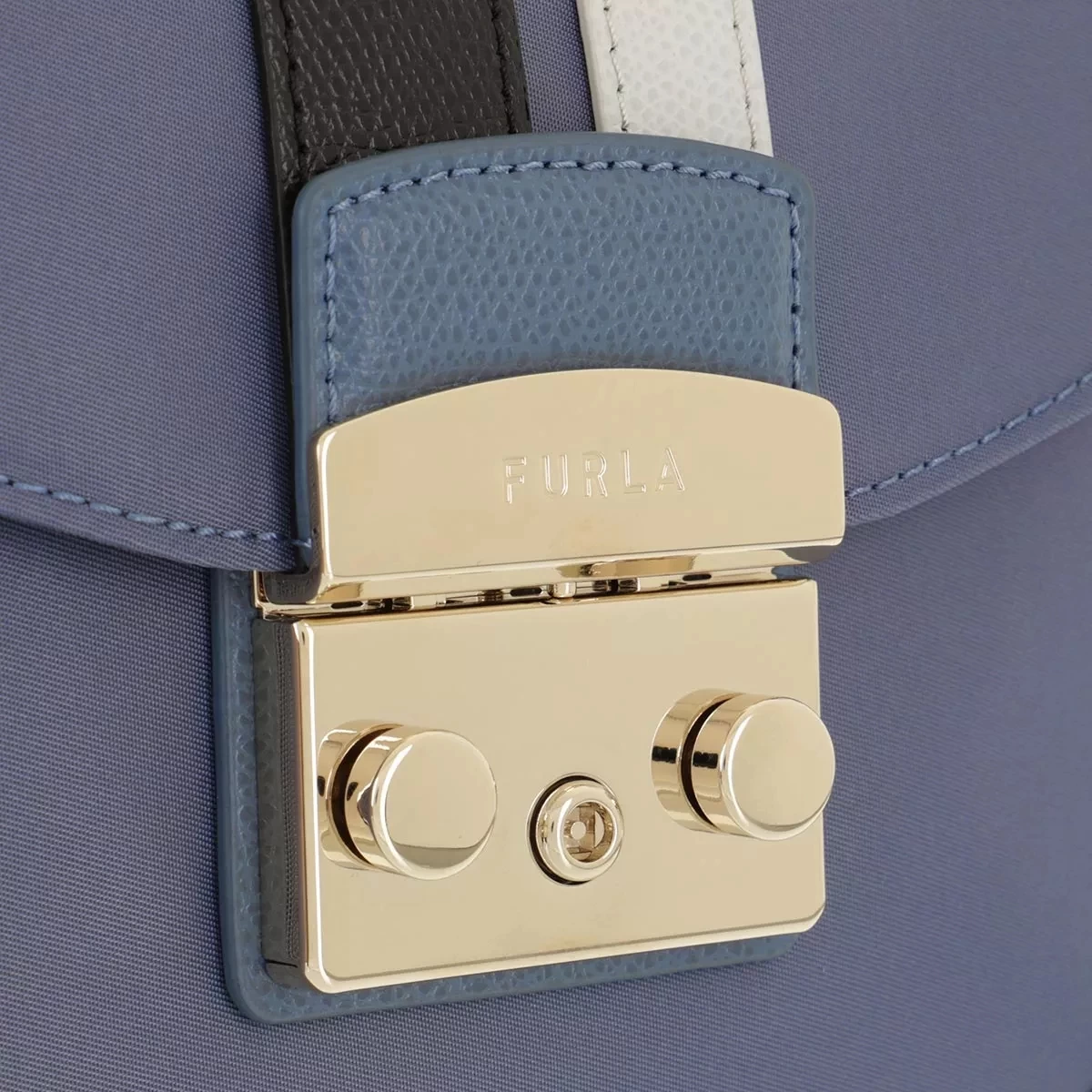 Furla Metropolis Mini Crossbody Round Blu Denim+Nero+Color Crystal Crossbody Bag – Bild 4