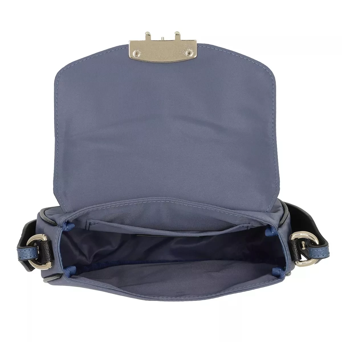 Furla Metropolis Mini Crossbody Round Blu Denim+Nero+Color Crystal Crossbody Bag – Bild 5