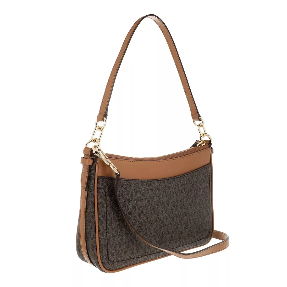 MICHAEL Michael Kors Jet Set Medium Top-Zip Pochette Crossbody Brown/Acorn Hobo Bag – Bild 4